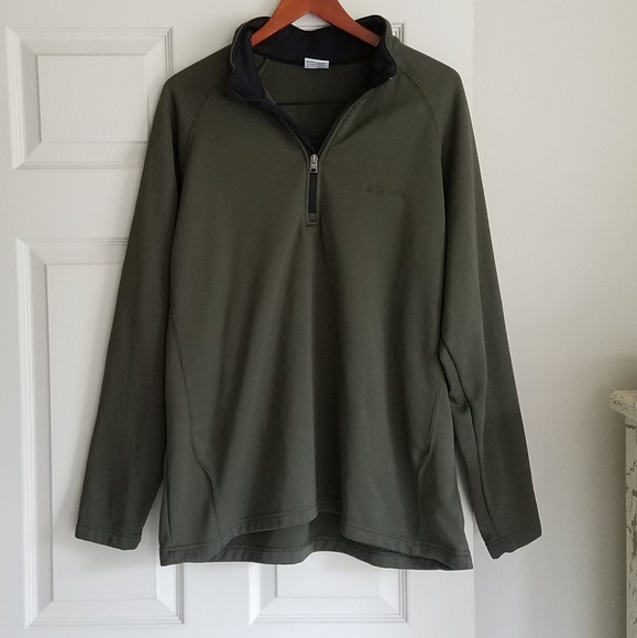 Columbia XXL Green Fleece Inside Light Jacket